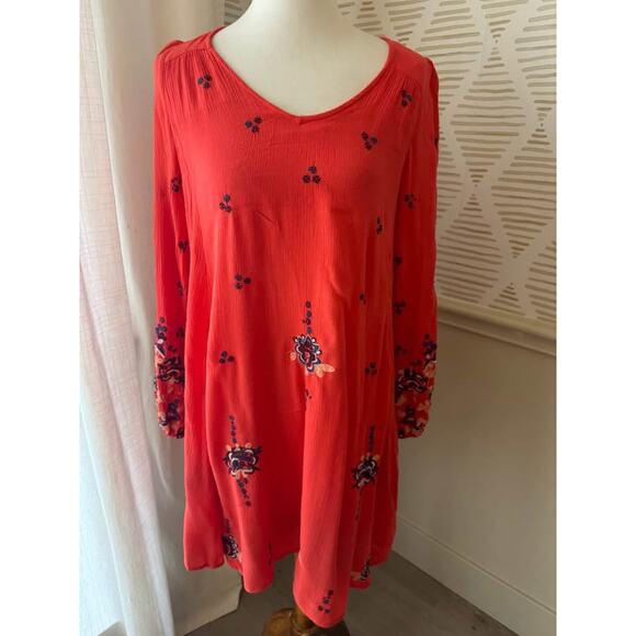 Free People Women’s XS Oxford Embroidered Open Back Mini Dress - Picture 2 of 7